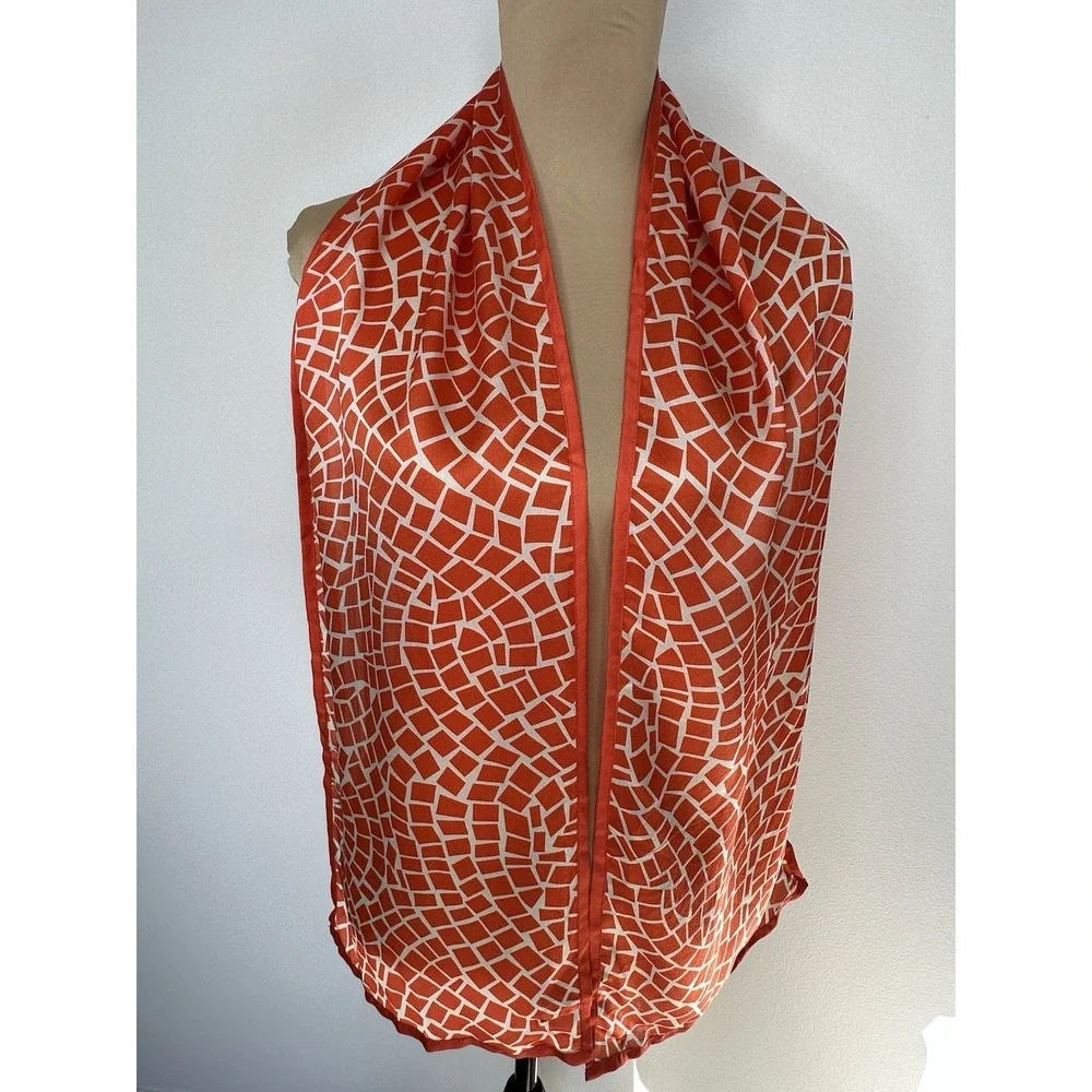 Lot Art of the Scarf Tie Rack Silk Scarf Multicolor Paisley Square Echo‎ Oblong